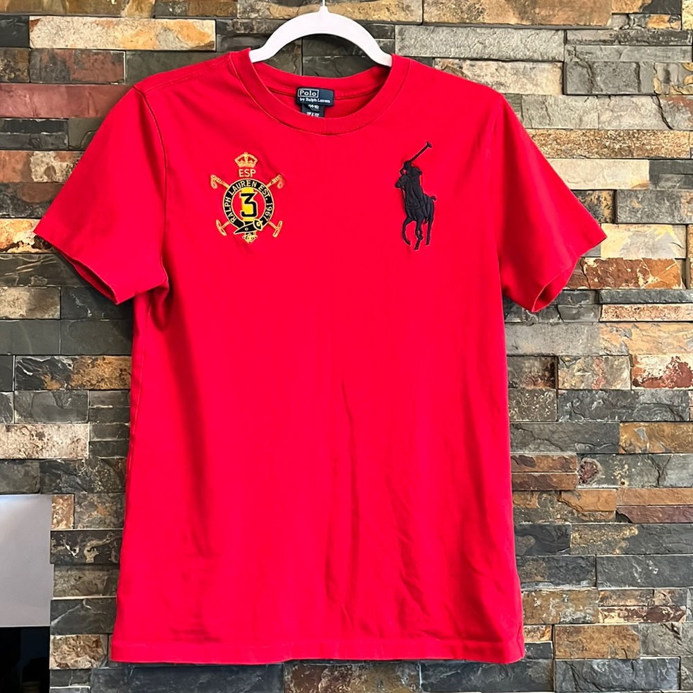 🛍️ RAPLH LAUREN POLO | Boys shirt sleeve Spain T-shirt size L (14-16)